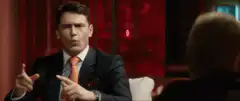James Franco pointing fingers
