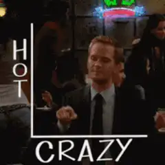 Hot or Crazy Graph Barney Stinson