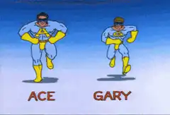 Ace and Gary running side by side