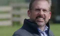 Steve Carell grimacing in office space