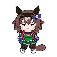 Chibi horse girl blushing