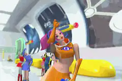 Inkling girl dancing in Splatoon