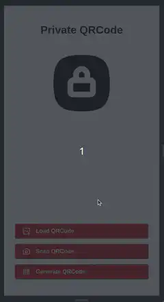 Private QRCode app unlock and generate