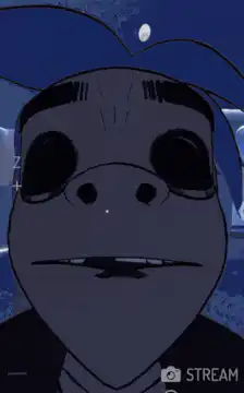 Anime character smiling at notification