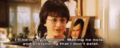 Harry Potter pretending he doesn't exist