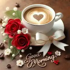 Good Morning Coffee with Roses