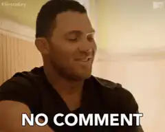 No Comment Man Smirking