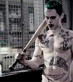 Joker holding a baseball bat