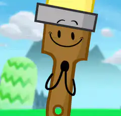 Paintbrush character dancing