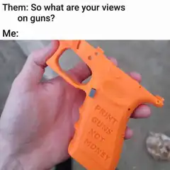 Print guns not money meme