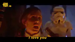 Princess Leia says I love you Han Solo