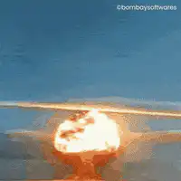 Nuclear bomb mushroom cloud explosion