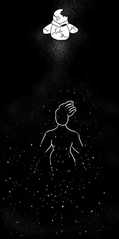Man Reaching Up to Moon