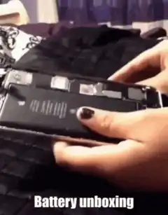 Battery unboxing with a knife