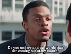 Do you understand the words that are coming out of my mouth?