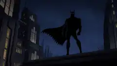 Batman silhouette lightning flash