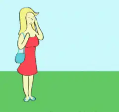 Woman screams at man revealing good morning shirt