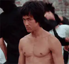 Bruce Lee intense stare
