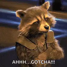 Rocket Raccoon AHHH Gotcha