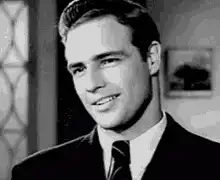 Marlon Brando smirking