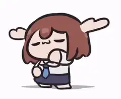 chibi girl shrugging