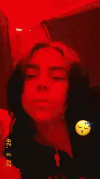 Billie Eilish sleeping face filter