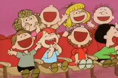 Peanuts kids laughing hysterically