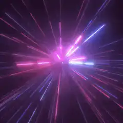 Warp speed light streaks
