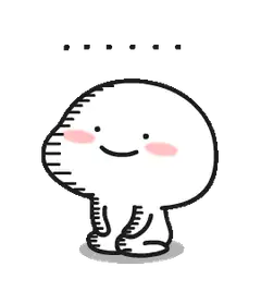 cute character with blinking dots