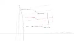 Flag waving animation wireframe