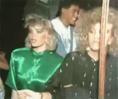Debbie Harry and Jane Seymour at a party
