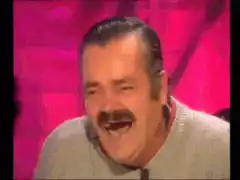 Juan Joya Borja laughing hysterically