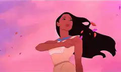 Pocahontas dancing with leaves