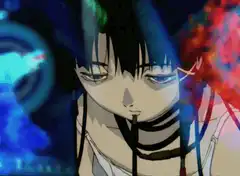 Yoruichi with blue and red flames
