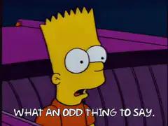 Bart Simpson What An Odd Thing To Say