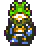 pixel art frog character
