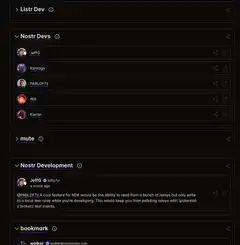 Nostr app dark mode scroll
