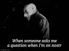 Nosferatu looks down at a question