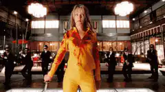 Beatrix Kiddo in yellow jumpsuit