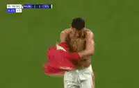 Cristiano Ronaldo shirt off celebration