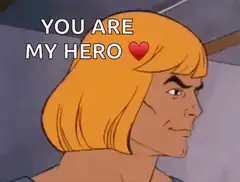He-Man winking with heart