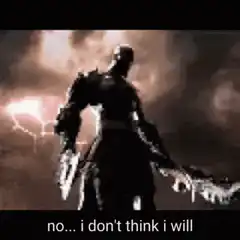 Kratos refuses with lightning