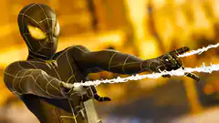 Black Spider-Man shooting webs
