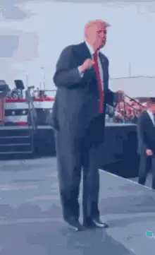 Donald Trump dancing on stage