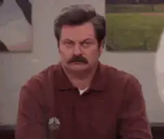 Ron Swanson angry face