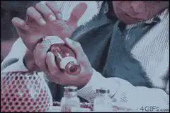 Man shakes soda bottle and explodes