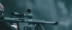 Sniper rifle firing in slow motion