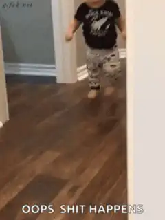 Toddler trips and falls