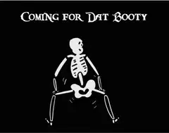Skeleton twerking with caption