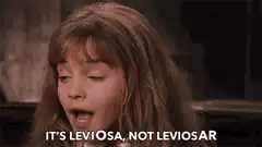 Hermione Granger correcting Leviosa